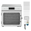 Food Dehydrator Machine, 8 Stainless Steel Trays, 400W Electric Food Dryer with Adjustable Temperature & 24-Hour Timer, Heated Dryer for Jerky, Meat