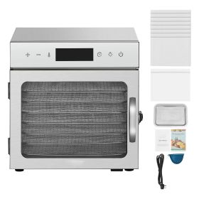 Food Dehydrator Machine, 8 Stainless Steel Trays, 400W Electric Food Dryer with Adjustable Temperature & 24-Hour Timer, Heated Dryer for Jerky, Meat