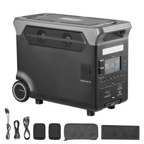 Portable Power Station, 3600W 3840Wh Power Station Solar Generator with 10 Output Ports & Adjustable Input Power