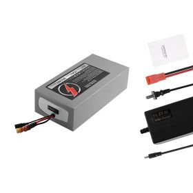 48V Electric Scooter Battery, 20Ah, Ebike Lithium Battery Pack with 30A BMS, Charger, T-Plug Expansion Cable, 500+ Cycles