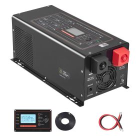 Pure Sine Wave Inverter Charger, 2000W, DC 12V to AC 120V Power Inverter with LCD Display, Remote Control, Low Frequency, GFCI, for RV Camper Hom