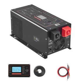 Pure Sine Wave Inverter Charger, 1200W, DC 12V to AC 120V Power Inverter with LCD Display, Remote Control, Low Frequency, for RV Camper Home