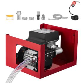 Fuel Transfer Pump 110V, 16 GPM 60 L/min, AC Electric Oil Transfer Pump for Diesel Kerosene Biodiesel, with Meter, Auto Fuel Nozzle & 2 Hoses