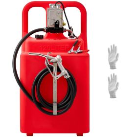 Fuel Caddy, 32 Gallon, Portable Fuel Tank with 12V DC 15 GPM Electric Fuel Transfer Pump, 13 ft Delivery Hose & Aluminum Alloy Manual Nozzle