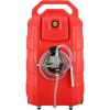 Fuel Caddy, 32 Gallon, Portable Fuel Storage Tank On-Wheels, with Manual Transfer Pump, Gasoline Diesel Fuel Container for Cars, Lawn Mowers, ATVs