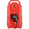 Fuel Caddy, 32 Gallon, Portable Fuel Storage Tank On-Wheels, with 12V DC Transfer Pump, Gasoline Diesel Fuel Container with 8.2 ft Hose