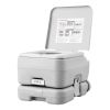 Portable Toilet for Camping with Carry Bag, RV Toilet with 3.2 Gal Waste Tank, Push-Button Pressurized Flush Commode