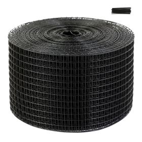 8 inch x 100ft Solar Panel Bird Guard, Critter Guard Roll Kit with Rust-proof PVC Coating, Solar Panel Guard with 50pcs Tire Wires