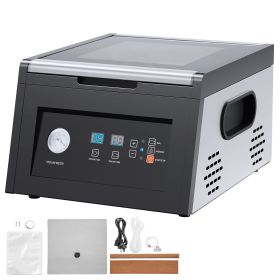 Chamber Vacuum Sealer, 380W Vacuum Pump Power, Vacuum Packing Machine for Wet Foods, Meat, Compact Design with 11.5" Sealing Length