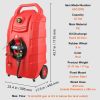 Fuel Caddy, 32 Gallon, Portable Fuel Storage Tank On-Wheels, with 12V DC Transfer Pump, Gasoline Diesel Fuel Container with 8.2 ft Hose