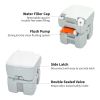 HOMCOM Outdoor Portable Travel Toilet Flushable Tank with Level Indicator 3 Way Pistol for Camping Boating Roadtripping 5.3 Gallon (20L)