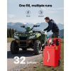 Fuel Caddy, 32 Gallon, Portable Fuel Tank with 12V DC 15 GPM Electric Fuel Transfer Pump, 13 ft Delivery Hose & Aluminum Alloy Manual Nozzle