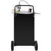 Fuel Caddy, 35 Gallon, Gas Storage Tank on 4 Wheels, with Manual Transfer Pump, Gasoline Diesel Fuel Container for Cars, Lawn Mowers, ATVs, Boats