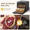 Food Dehydrator, 8-Tray Stainless Steel 625W Food Dryer with Adjustable Timer