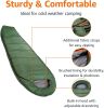 20Â°F Cold Weather Mummy Sleeping Bag, 82 Inches x 33 Inches, Olive Green