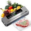 Automatic Vacuum Sealer Machine for Household Food Preservation - Dry & Wet Use, Deep Space Gray, Includes 50 Free 20x30 Textured Bags