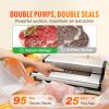 Vacuum Sealer Machine, 95Kpa 350W Powerful Dual Pump and Dual Sealing, Dry and Moist Food Storage