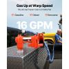 Fuel Transfer Pump, 12V DC 16 GPM 1/4 HP Diesel Pump, Extractor Pumps with Manual Nozzle, Discharge Hose and Suction Pipe, for Gasoline, Diesel
