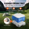 Portable Toilet for Camping with Carry Bag, RV Toilet with 3.2 Gal Waste Tank, Push-Button Pressurized Flush Commode