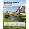 Portable Power Station, 2400W Portable Solar Generator with 200W Foldable Solar Panel