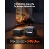 Portable Power Station, 2400W 2160Wh Power Station Solar Generator with 10 Output Ports & Adjustable Input Power