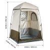 Camping Shower Tent, 1 Room, Foldable Privacy Tent Changing Room with Ground Stakes, Ropes, Carry Bag, and Crossbar