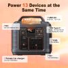 Portable Power Station, 296Wh 80000mAh Lithium Battery with 300W (600W Surge) AC Outlets for Outdoor Camping RV Home,Camping Generator Solar