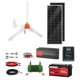 12V 600W Solar Wind Power Kit (Default: Default)