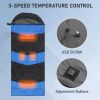 Rectangular Heated Sleeping Bag, Lightweight Sleeping Bag with Multi USB Powered Heating Pads
