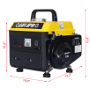 900WPortable generator, gas and oil hybrid, ultra silent frequency conversion generator, EPA compliant, tank 4.2L