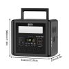 2000W Portable Power Station, 1536Wh LiFePO4 Battery Pack with 4000W Surge, AC Fast Charge,1.5H Full charged, LED Flashlight - Solar Generator for RV