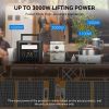 2000W Portable Power Station, 1536Wh LiFePO4 Battery Pack with 4000W Surge, AC Fast Charge,1.5H Full charged, LED Flashlight - Solar Generator for RV